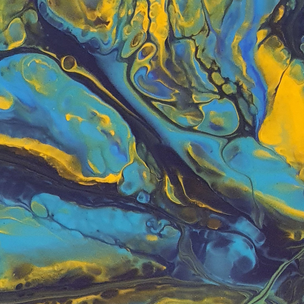 blue yellow sun - 1