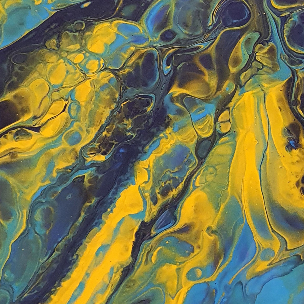 blue yellow sun - 2