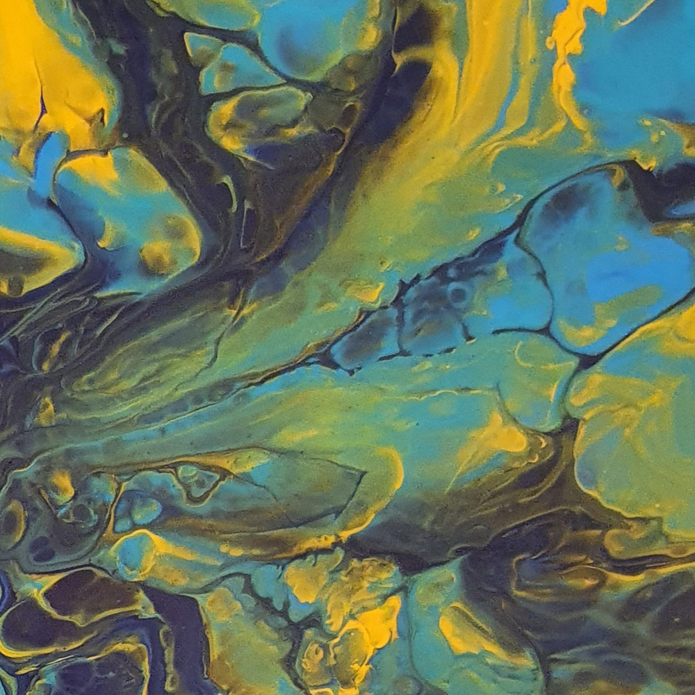 blue yellow sun - 3